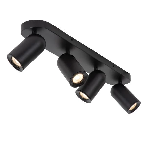 Lucide PUNCH - Ceiling spotlight - 4xGU10 - Black - detail 3